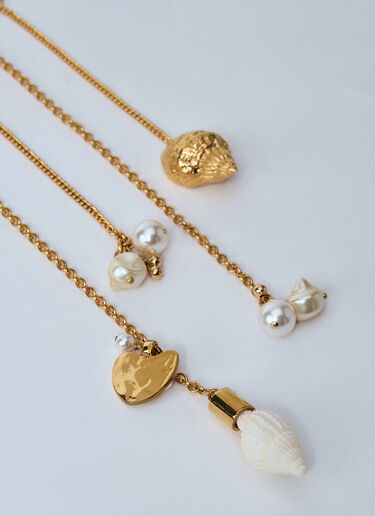 Chloé 贝壳吊坠项链  金色 chl0260043