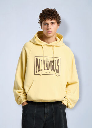 Palm Angels Vintage Box Logo Loose Hoodie Yellow pma0166251