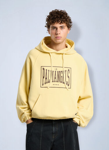 Palm Angels Vintage Box Logo Loose Hoodie Yellow pma0166251