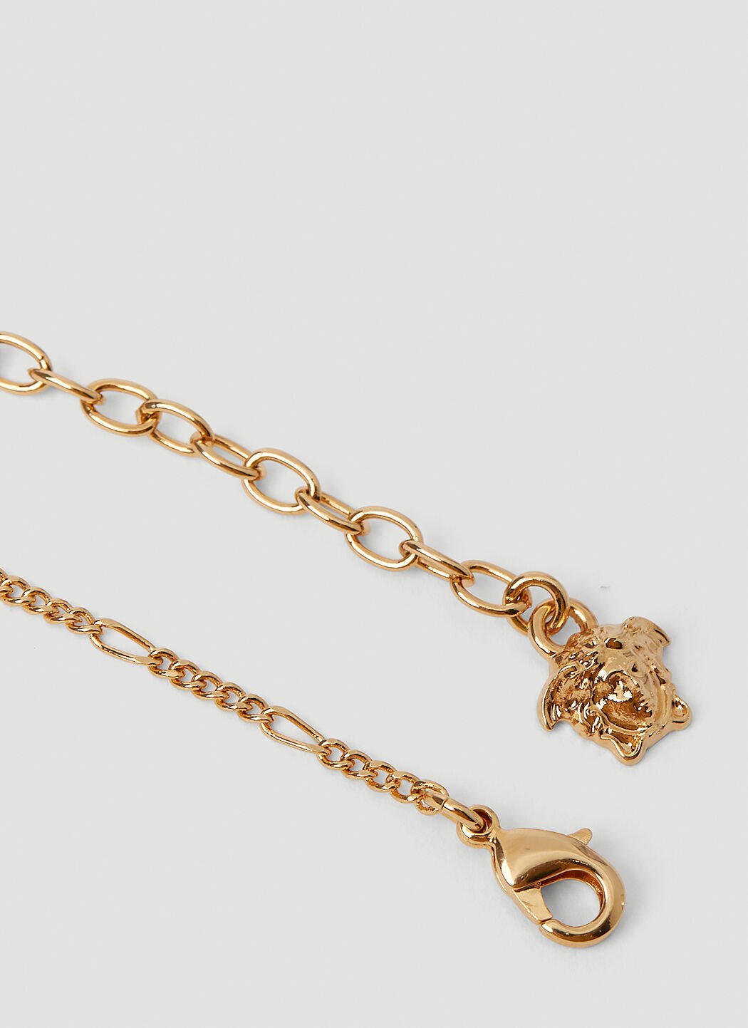 Versace Medusa Logo Tag Necklace in Gold LN CC