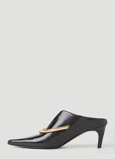 Jil Sander Metallic Arch 小猫跟穆勒鞋 黑色 jil0251041