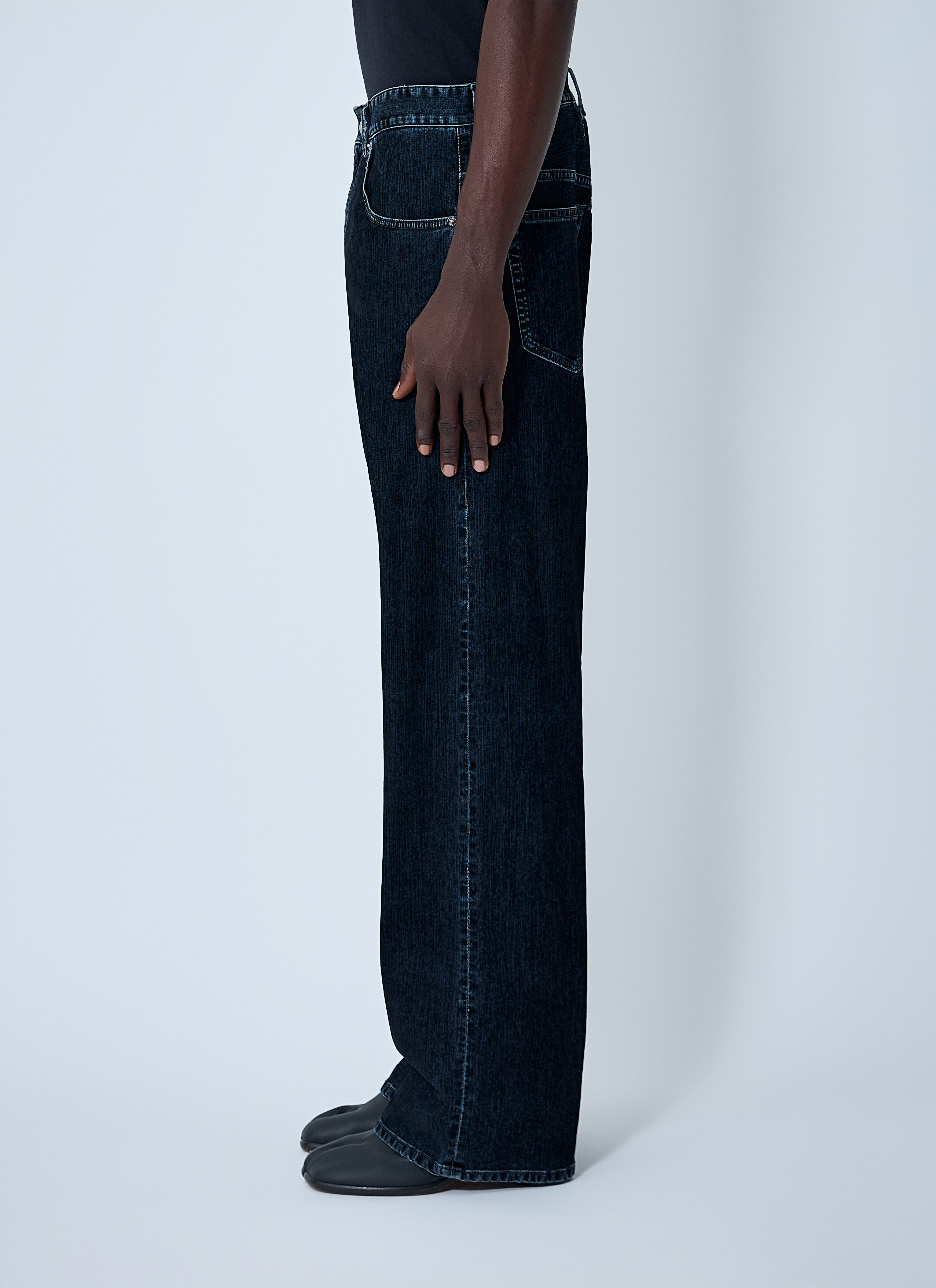 MM6 Maison Margiela Men's' Denim Five-Pocket Jeans in Black | LN-CC®