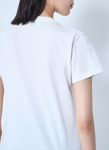 Saint Laurent Logo Motif T-Shirt White sla0259006