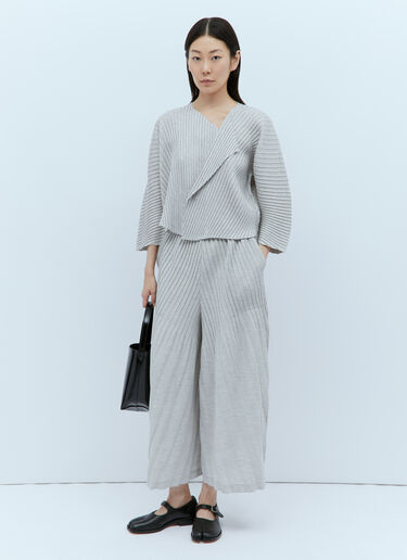 리넨 라이크 플리츠 가디건 Issey Miyake 리넨 라이크 플리츠 가디건 그레이 ism0253007