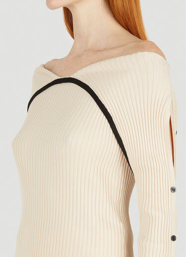 Wynn Hamlyn Reverse Ribbed Knit Top Beige wyh0247014