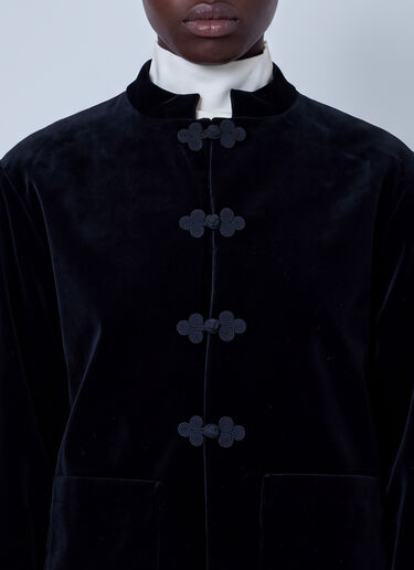 RÓHE Pankou Closure Velvet Jacket Black roe0266007