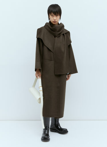 TOTEME Long Doublé Scarf Brown tot0254022