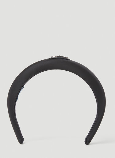 Prada Logo Plaque Headband Black pra0253018