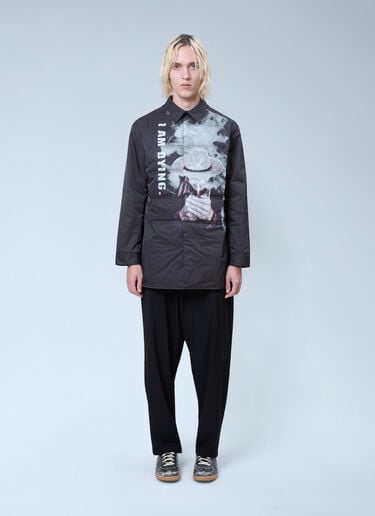Printed Padded Shirt Yohji Yamamoto Printed Padded Shirt Black yoy0162006