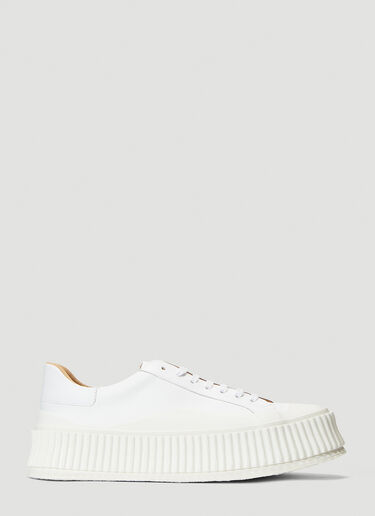 Jil Sander Leather Creeper Sneakers White jil0239023