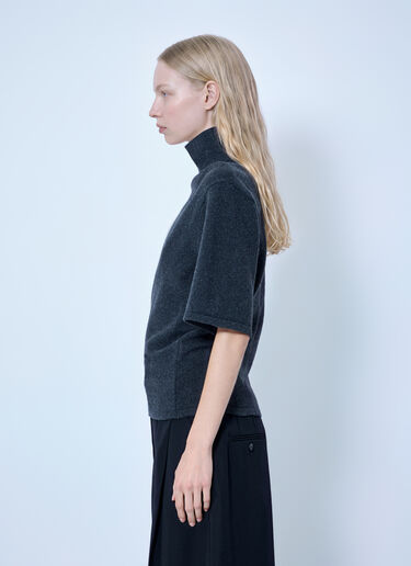 LN-CC® - Jacquemus: La Maille Fiocco Knit Top - Dark Grey Jacquemus La Maille Fiocco Knit Top Dark Grey jac0266016