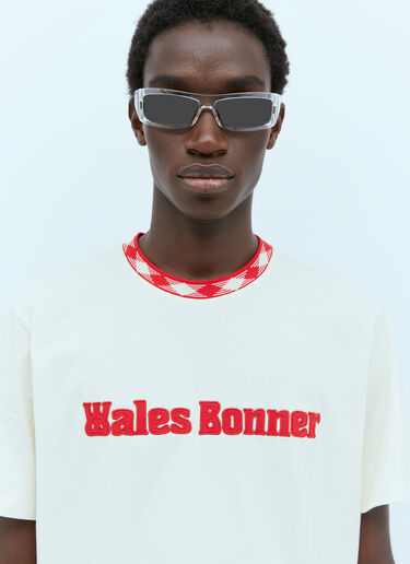 Wales Bonner ロゴ刺繍 Tシャツ ホワイト wbn0154007
