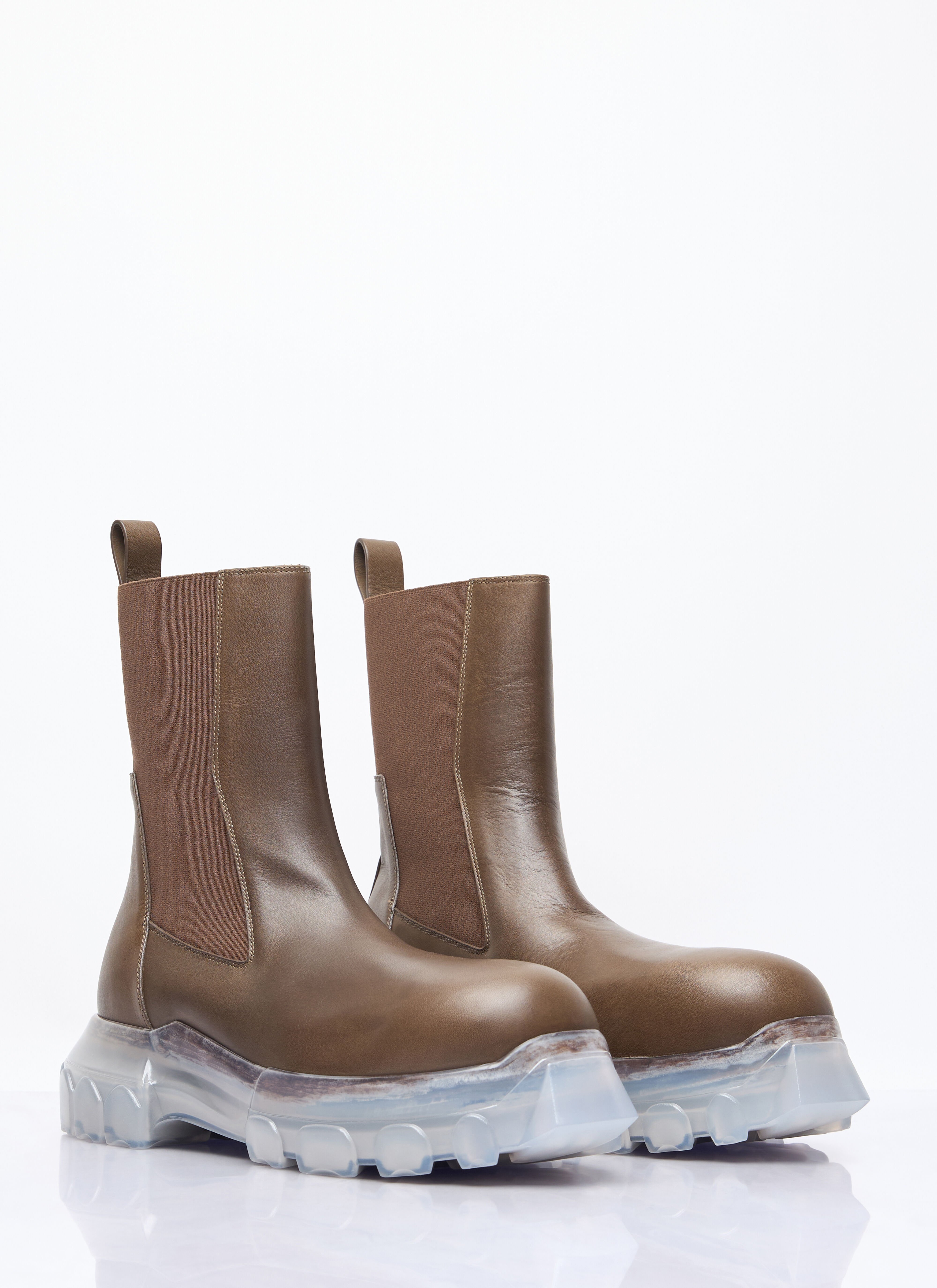 Rick Owens Men's' Beatle Bozo Tractor Boots in Brown | LN-CC®