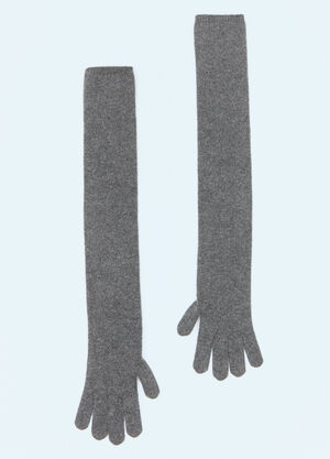 Max Mara Long Cashmere Gloves Grey max0258047