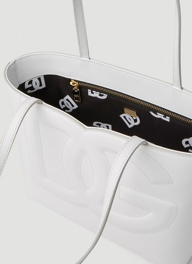 Dolce & Gabbana Embossed Logo Tote Bag White dol0251039