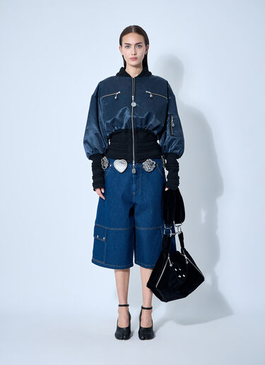 Chopova Lowena Little Birdy Bomber Jacket Blue cho0360011