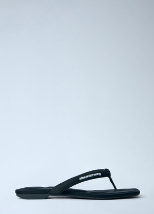 Alexander Wang Jenna Tubular Flat Thong Sandals Black awg0264015