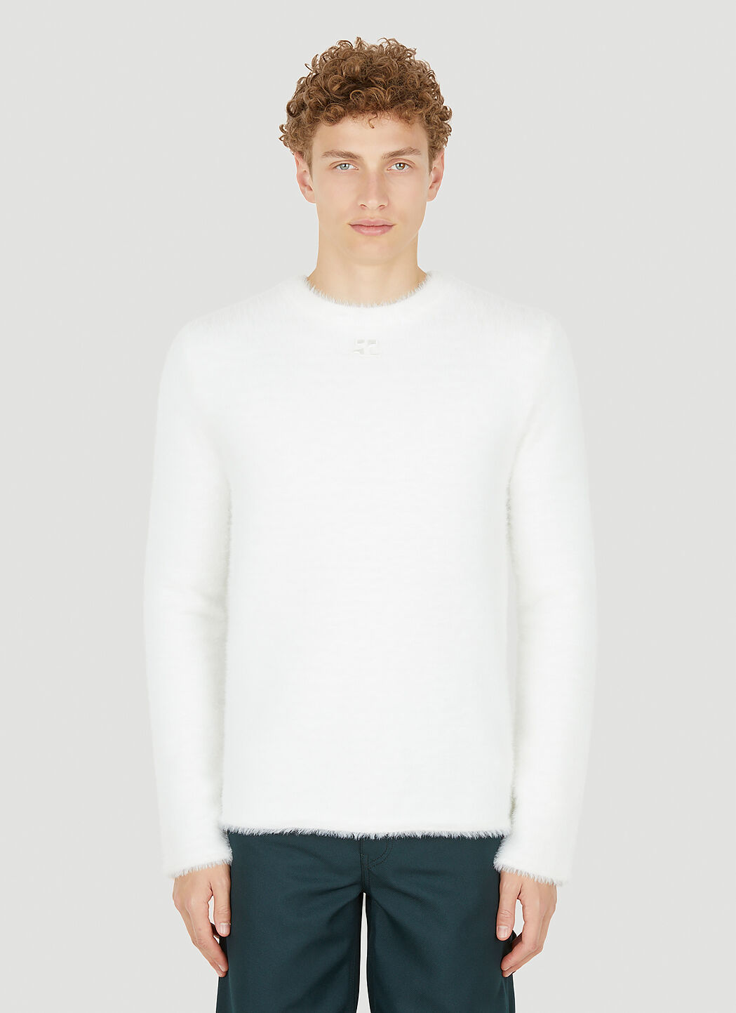 Mens top fluffy sweater