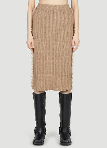 Acne Studios 골지 스커트 브라운 acn0252045