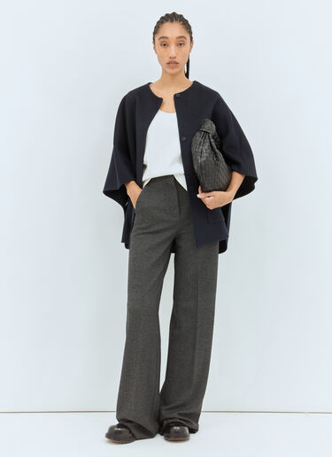 Max Mara Herringbone Pants Grey max0258017