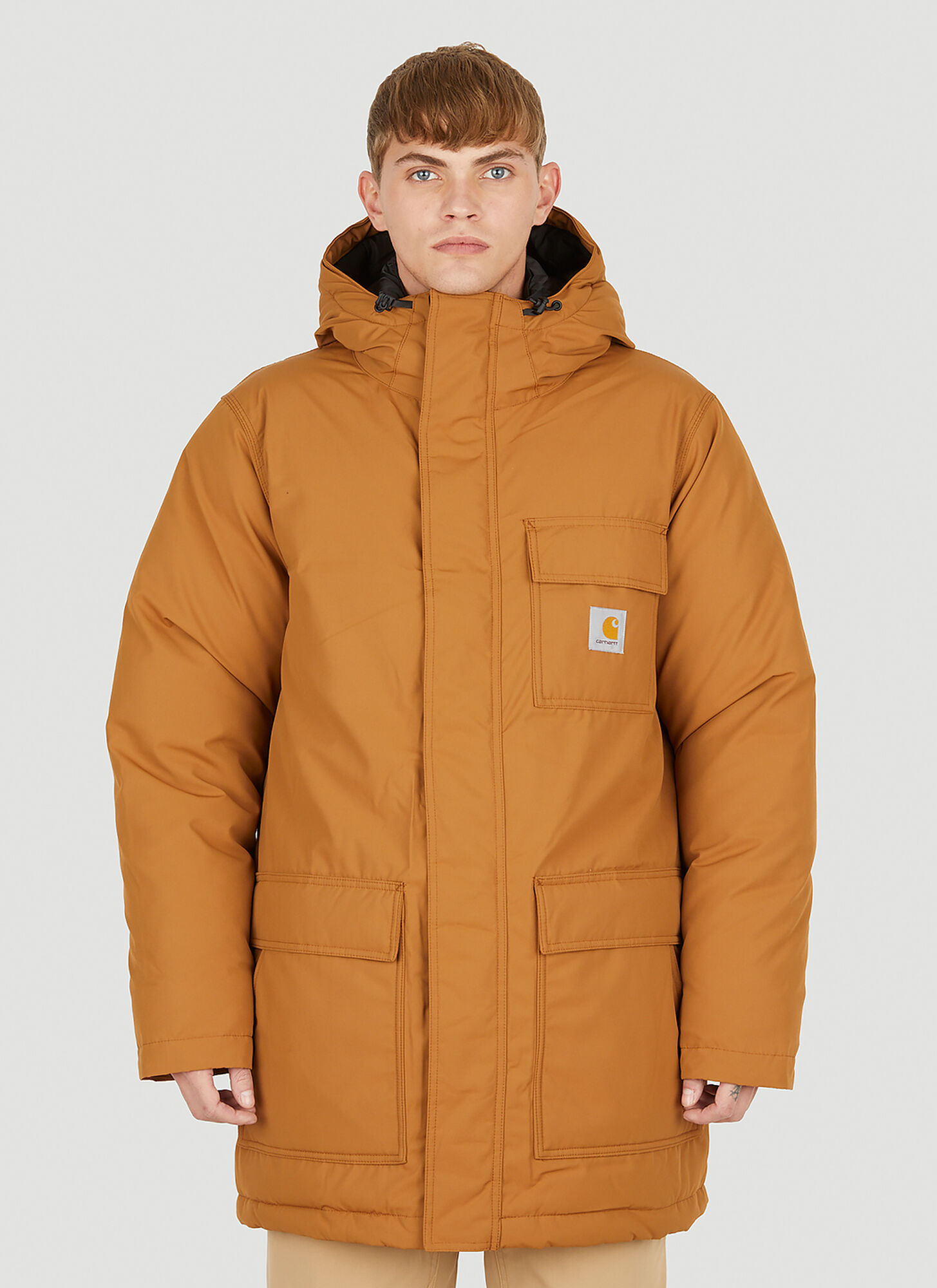 Shop Carhartt Siberian Cold Parka Jacket In Orange