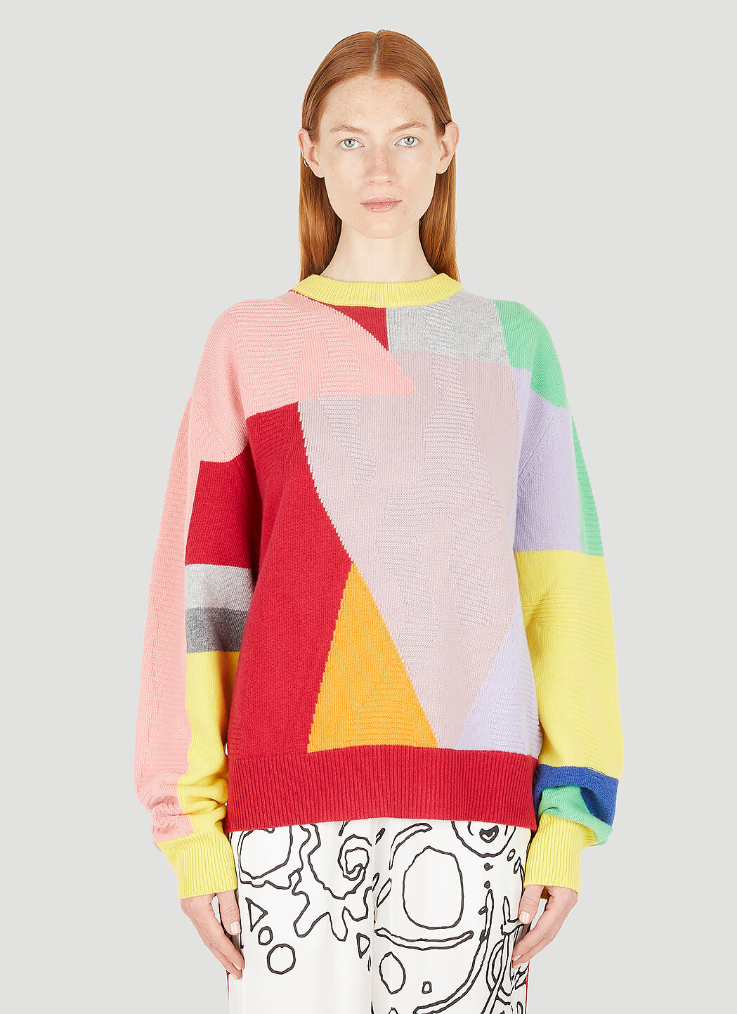 Honey Fucking Dijon Colour Block Sweater in Red LN CC