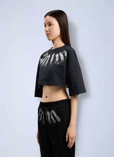 Palm Angels Big Neck Logo Mini T-Shirt Black pma0264177