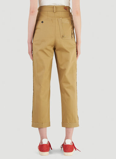 Ader Error Raw-Edge Pants Brown adr0344002