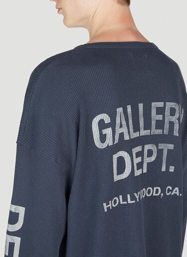 Gallery Dept. Logo Print Thermal Sweatshirt Blue gdp0153004
