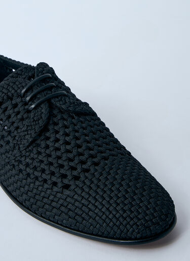 Dolce & Gabbana Woven Derby Shoes Black dol0160007