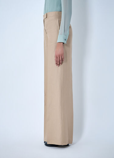 Max Mara High-Waisted Wide-Leg Trousers Beige max0264301