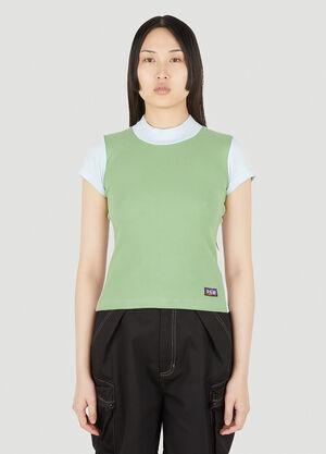 P.A.M Bicolour Sof T-Shirt Green pam0248004