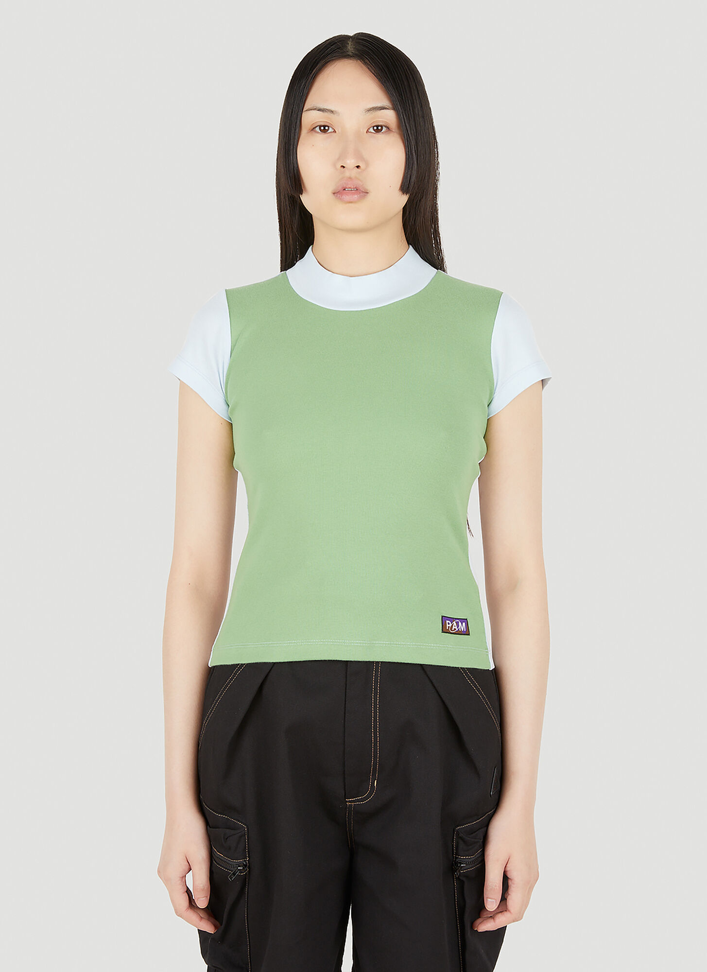 Perks And Mini P.a.m Bicolour Sof T-shirt Female Green
