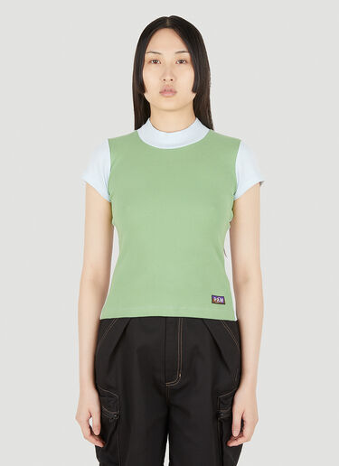 P.A.M Bicolour Sof T-Shirt Green pam0248004