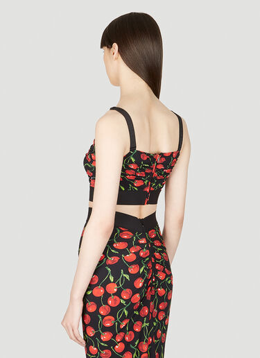 Dolce & Gabbana Cherry Cropped Top Black dol0253014