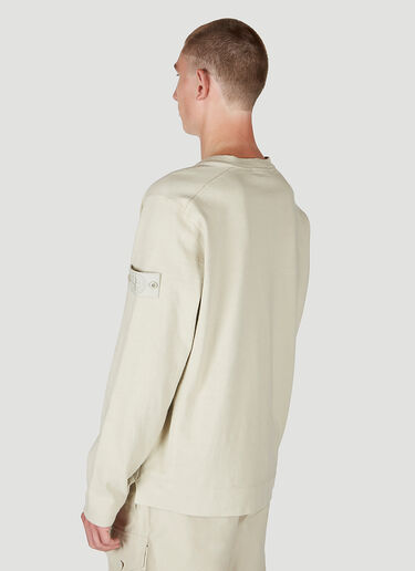 Ghost Logo Patch Sweatshirt Stone Island Ghost Logo Patch Sweatshirt Beige sto0152003