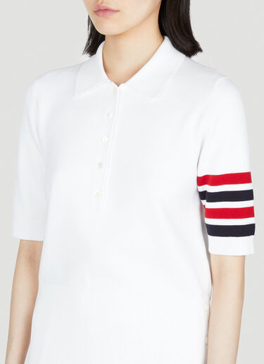 Thom Browne Milano Stich Polo Shirt White thb0253002