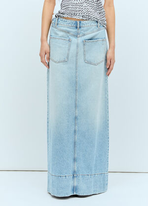 Sportmax Backwards Denim Skirt White spx0256010