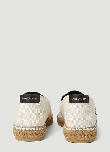 Saint Laurent Logo Embroidery Espadrilles Beige sla0151042