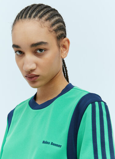 ロゴアップリケ フットボールTシャツ adidas by Wales Bonner ロゴアップリケ フットボールTシャツ グリーン awb0354010