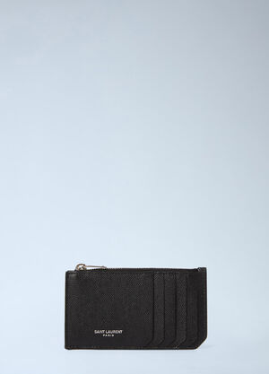 Saint Laurent Paris Fragments Zipped Cardholder Black sla0145059