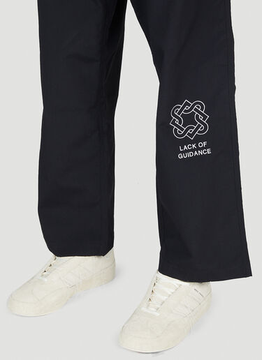 Lack of Guidance Logo Embroidery Track Pants Black log0152002