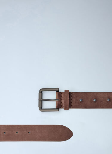 LN-CC® - Max Mara: Suede Finish Leather Belt - Brown Max Mara Suede Finish Leather Belt Brown max0266229