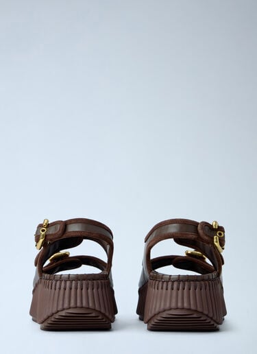 LN-CC® - Chloé: Nama Wedge Sandals - Brown Chloé Nama Wedge Sandals Brown chl0265038