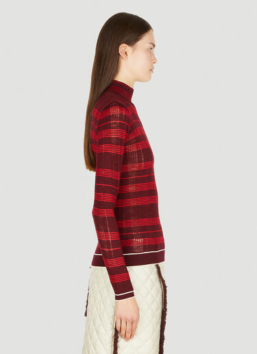 Durazzi Milano 스트라이프 니트 스웨터 레드 drz0250012