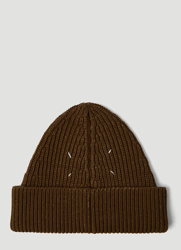 Maison Margiela Four-Stitch Beanie Hat Green mla0145012