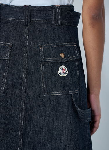 Button-Front Denim Midi Skirt Moncler Button-Front Denim Midi Skirt Blue mon0264018