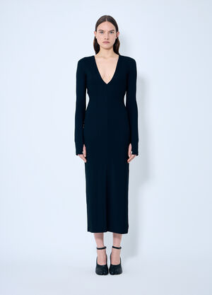 MM6 Maison Margiela Deep V Neck Dress White mmm0259003