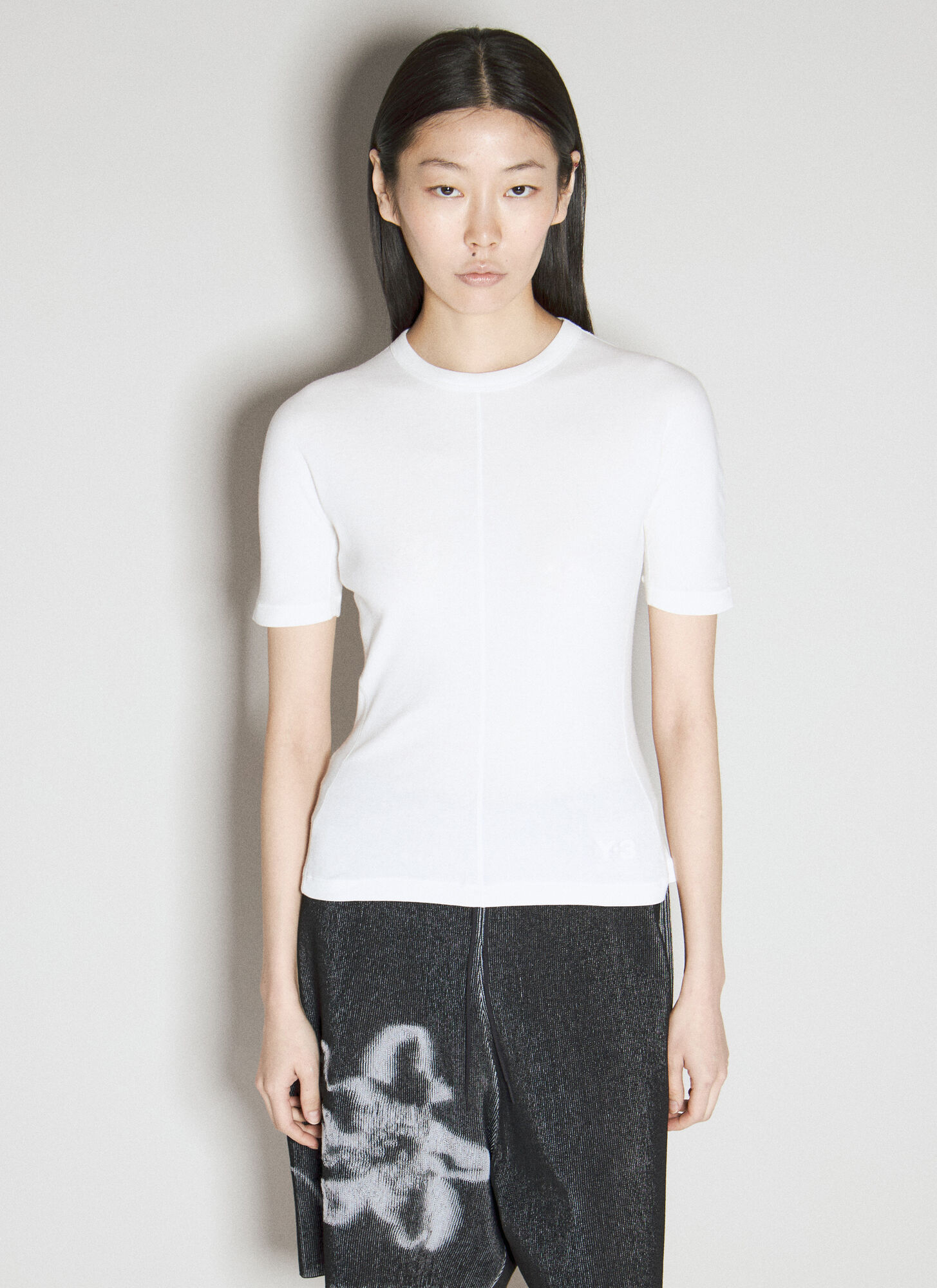Shop Y-3 Fitted Short-sleeve T-shirt In White