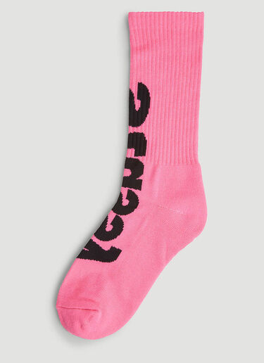 Stüssy Big Helvetica Socks Pink sts0152035